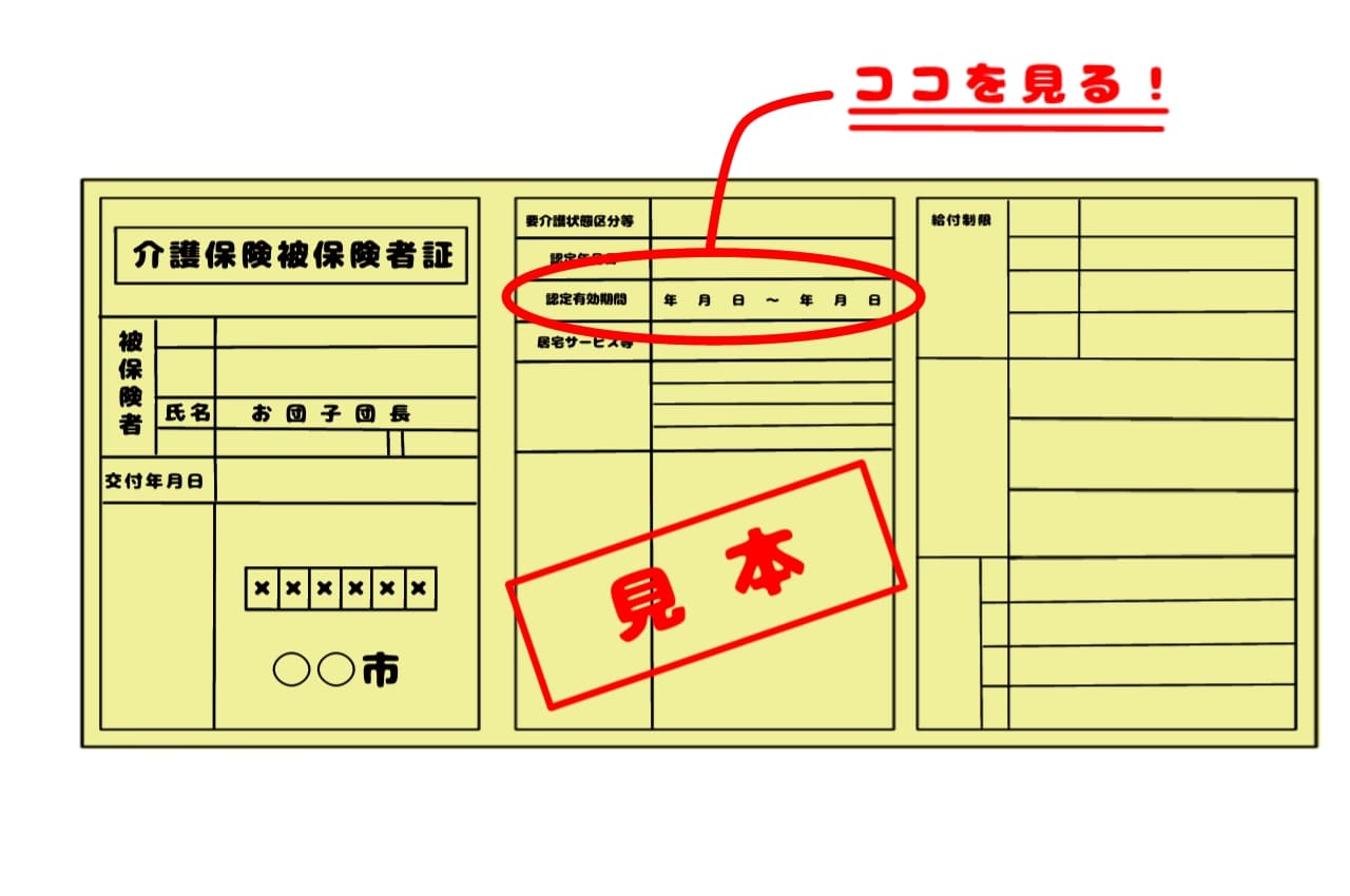 介護保険証の認定有効期間はココで見る！